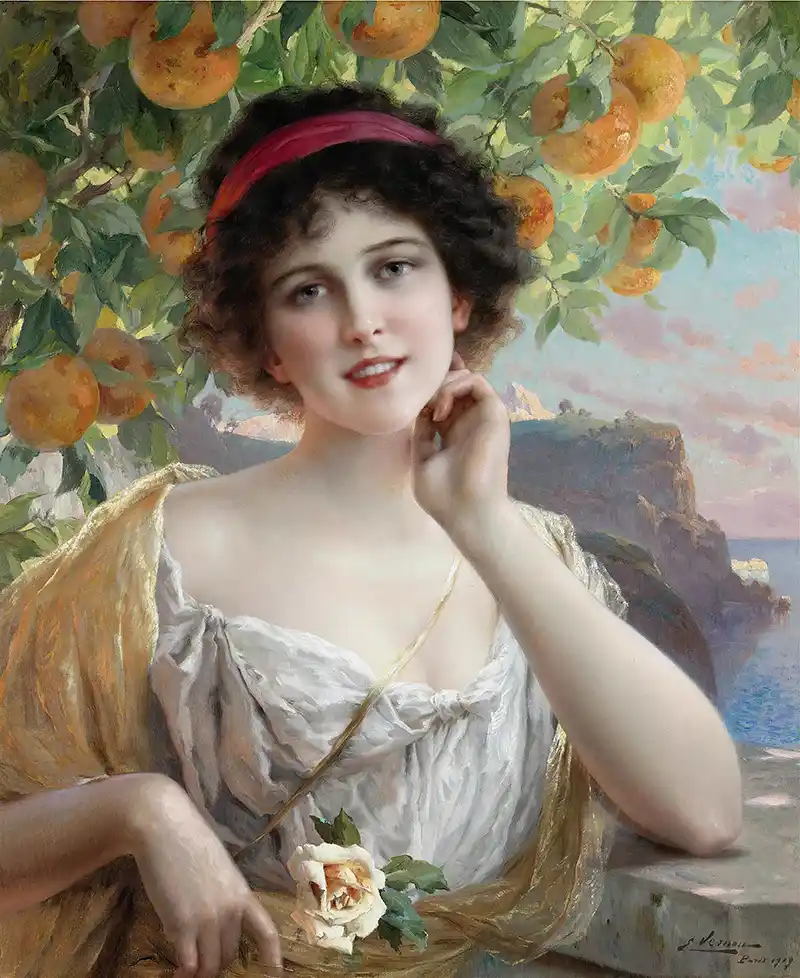 Beauty under the Orange Tree